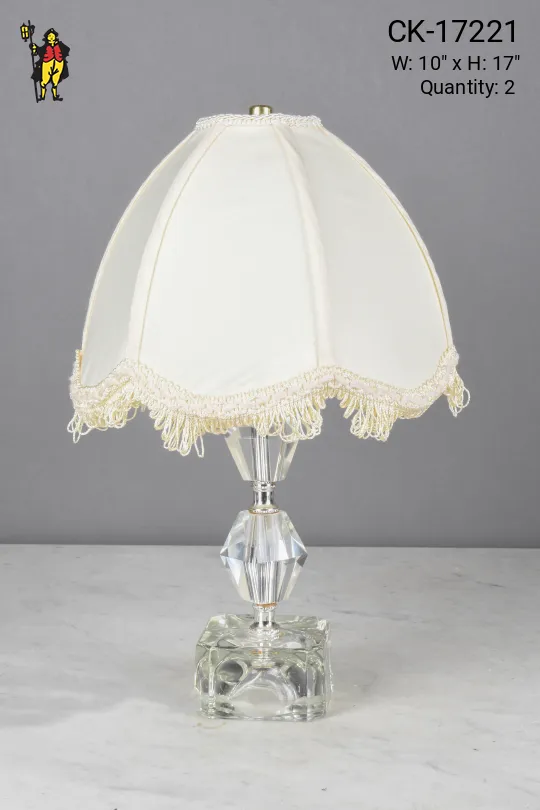 Small Cut Crystal Table Lamo