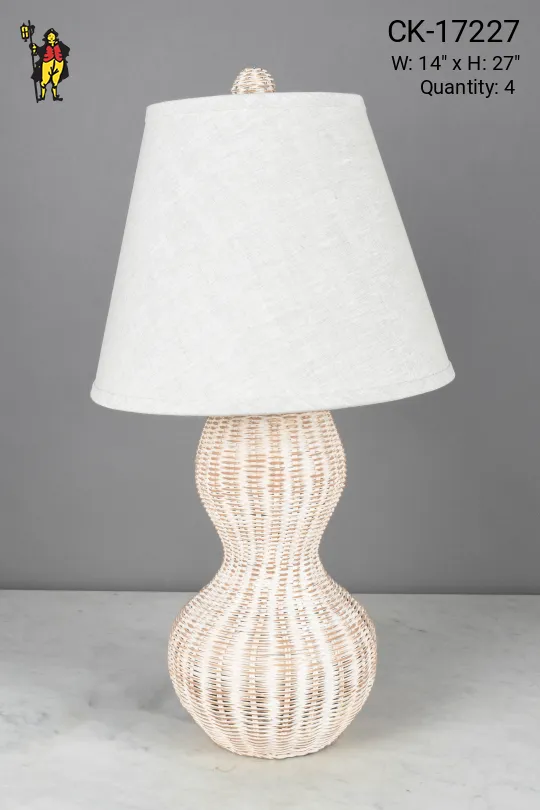 Wicker Table Lamp