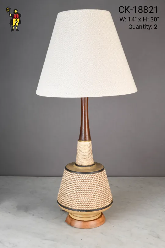 Mid Century Rope Table Lamp