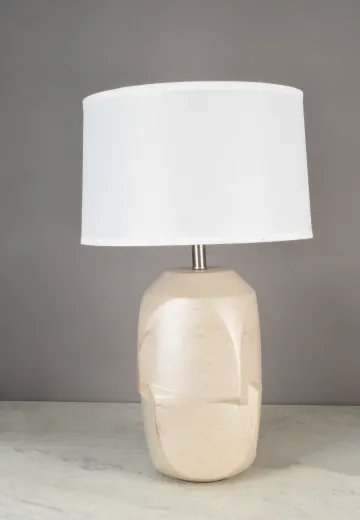 Beige Oversize Ceramic Table Lamp