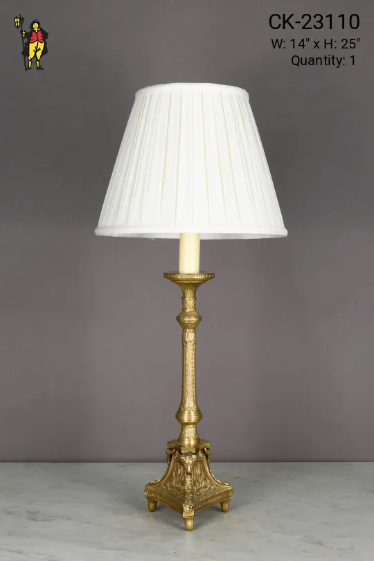 Ornate Single Candle Table Lamp