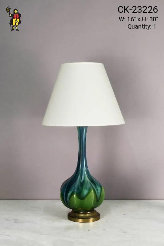 Green & Blue Abstract Table Lamp