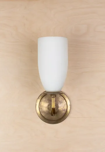 One Light Antique Brass Wall Sconce