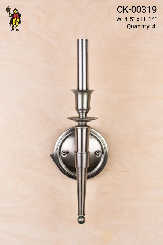 Traditional Nickel Single Candle Wall Sconce