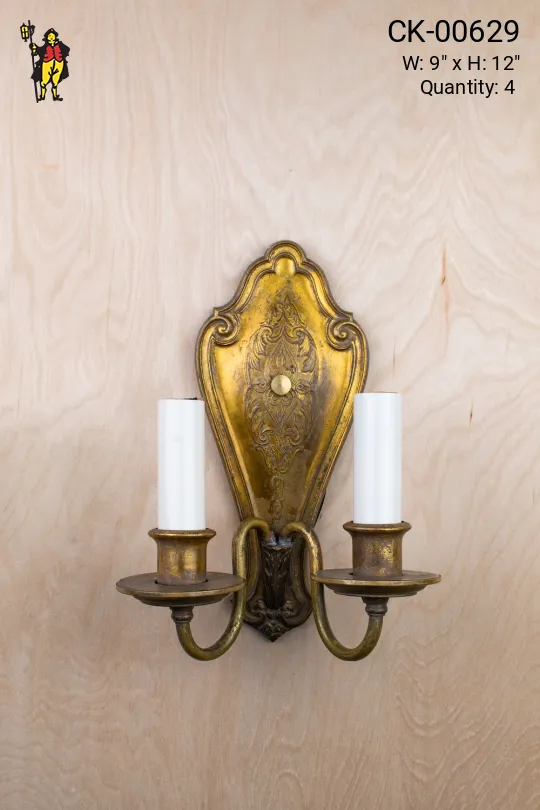 Gothic Two Candle Wall Sconce