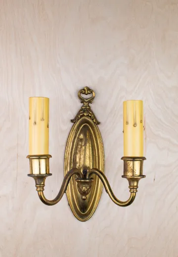 Two Arm Traditional Candle Wall Sconce
