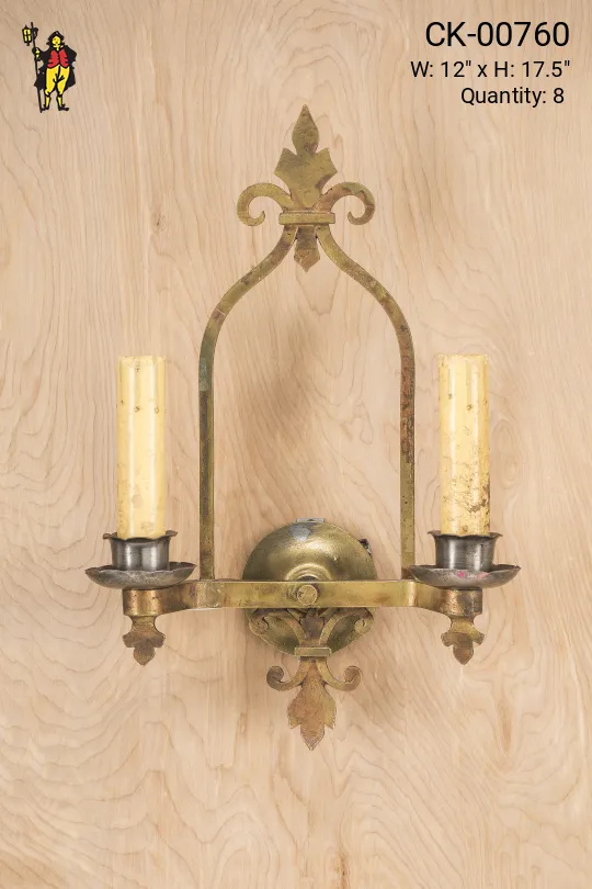 Gothic Two Candle Wall Sconce