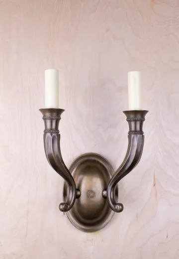 Bronze Two Candle Wall Sconce