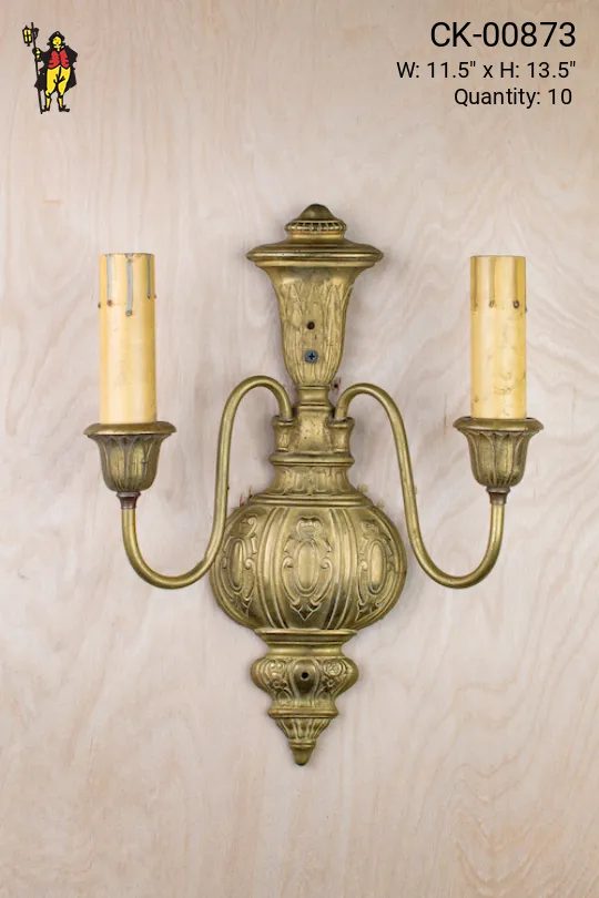 Traditional Two Candle Wall Sconce