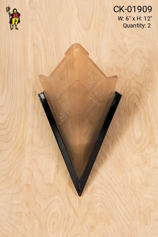 Gothic Amber Glass Wall Sconce
