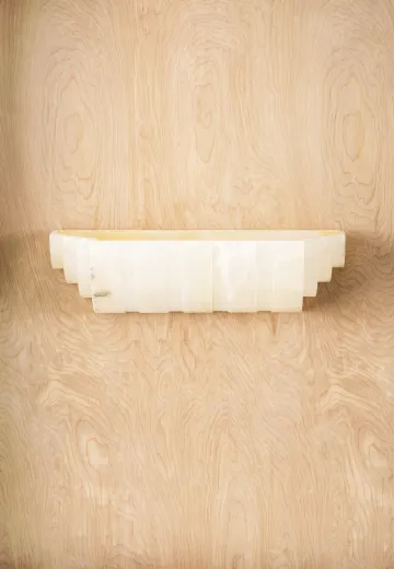 Rounded Marbleized Wall Sconce