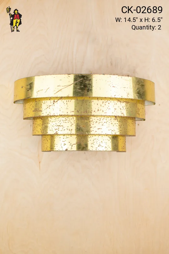 Polished Brass Four Ring Wall Sconce