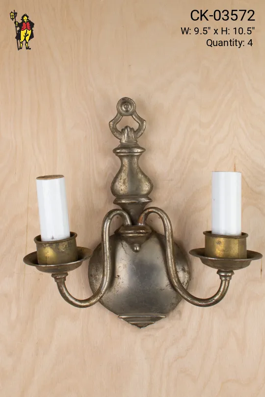 Two Candle Traditional Wall Sconce