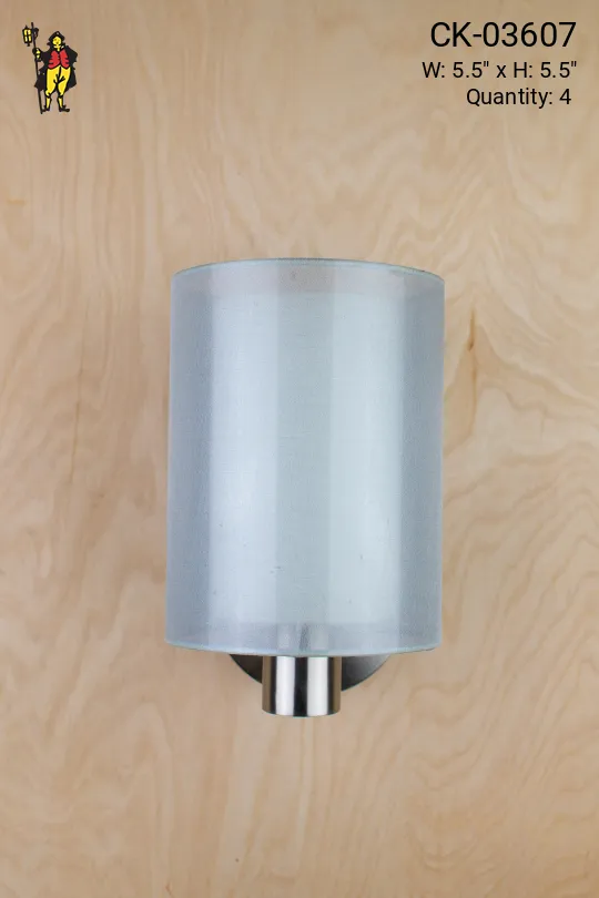 Round Shaded Modern Chrome Wall Sconce