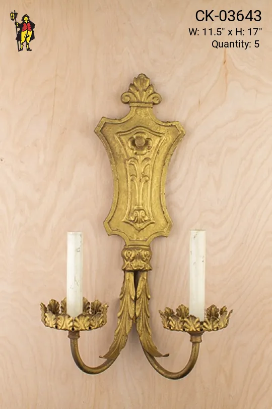 Gothic Two Candle Wall Sconce