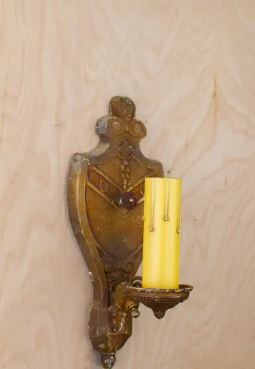 Medieval Single Candle Wall Sconce
