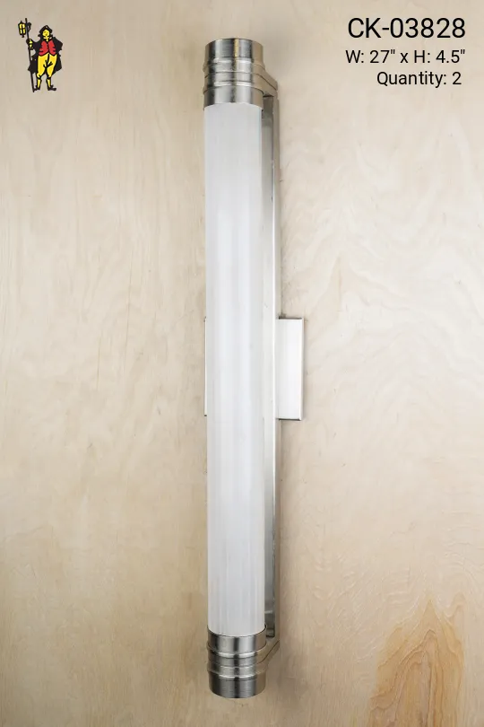 Tall Modern Nickel Wall Sconce