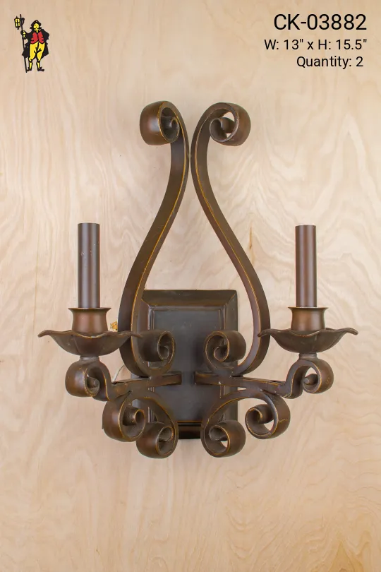 Flemish Two Candle Wall Sconce