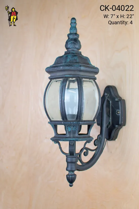 Distressed Outdoor Lantern Wall Sconce