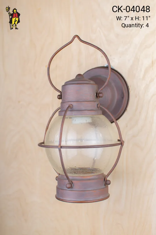 Round Caged Wall Sconce