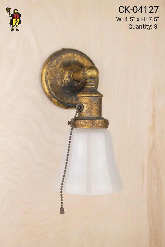 Distressed Brass One Light Wall Sconce