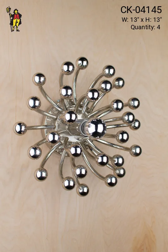 Polished Silver Modern Wall Sconce