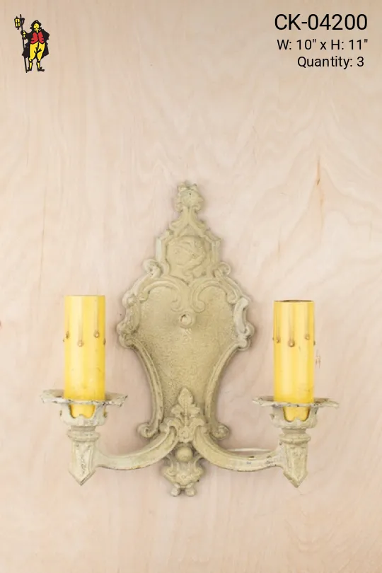 Gothic Two Candle Wall Sconce