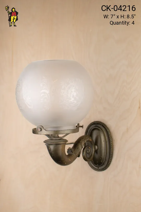 Single Curved Arm Oil Wall Sconce