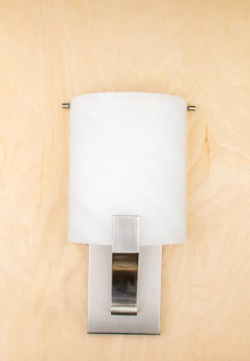 Nickel & Glass Wall Sconce
