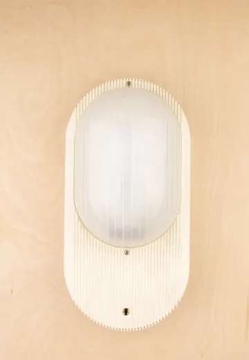 White Plastic Industrial Wall Sconce