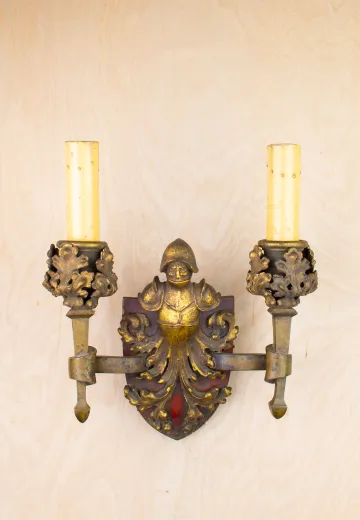 Knight Two Candle Wall Sconce