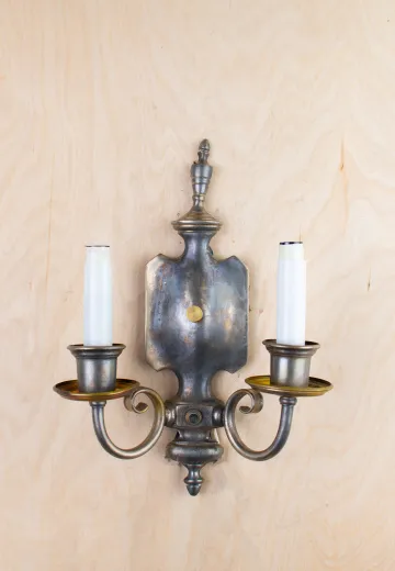 Distressed Nickel Gothic Wall Sconce