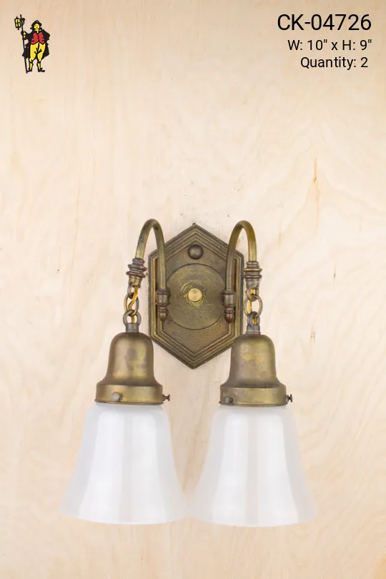 Two Hanging Light Wall Sconce