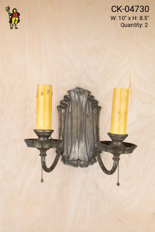 Distressed  Two Candle Wall Sconce