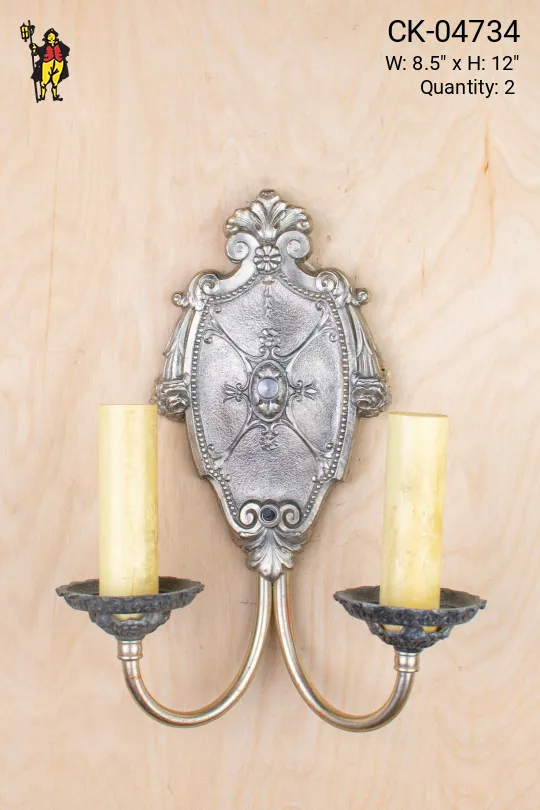Gothic Two Candle Wall Sconce