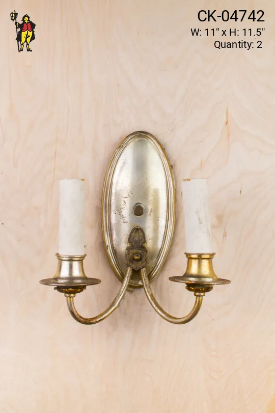 Distressed Two Candle Wall Sconce