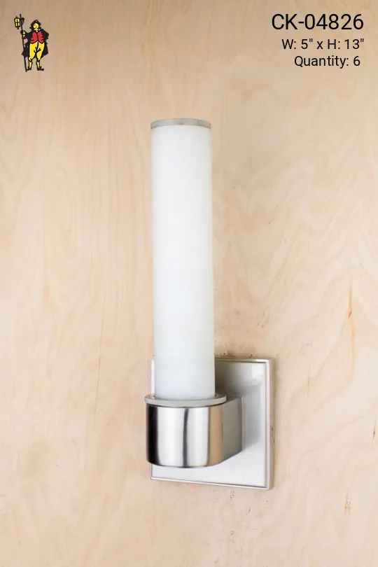 Modern Wall Sconce w/Frosted Glass Shade