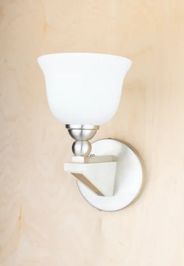 Single Light Polished Nickel Modern Wall Sconce
