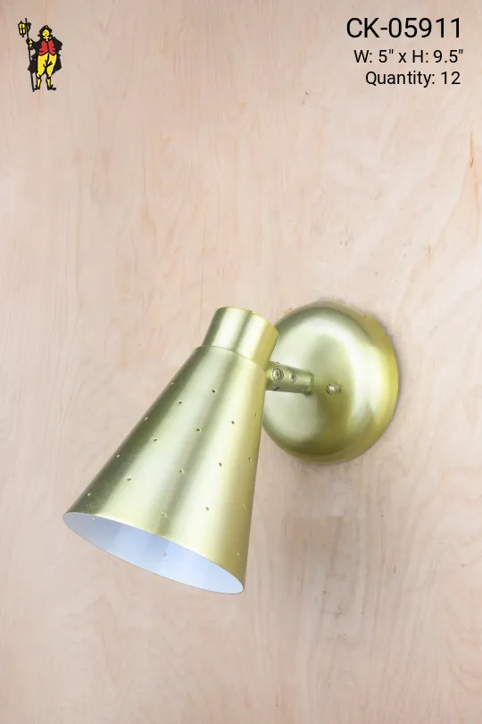 Brass Spotlight Wall Sconce