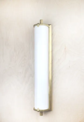 21" Brass & Glass Wall Sconce