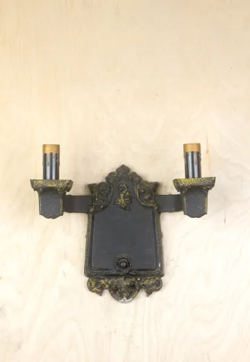 Two Candle Gothic Wall Sconce