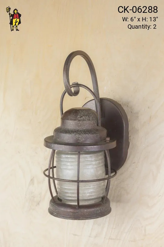 Bronze Lantern Wall Sconce