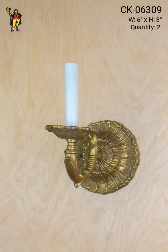 Single Candle Art Deco Wall Sconce