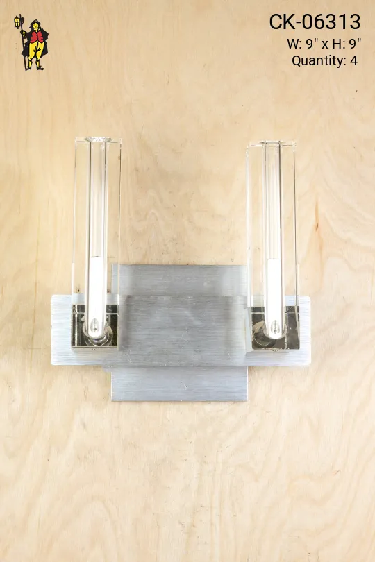 Chrome & Glass Contemporary Wall Sconce