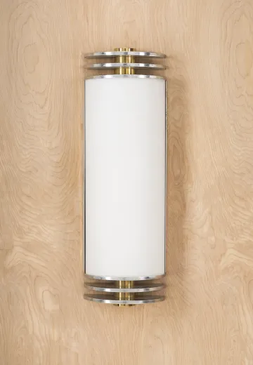 Curved Glass & Nickel Wall Sconce