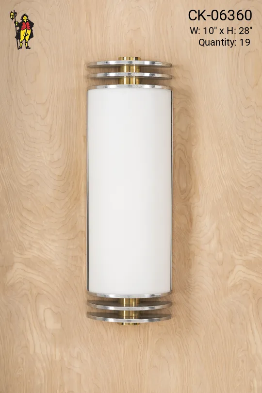 Curved Glass & Nickel Wall Sconce