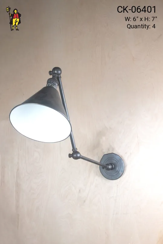 Black Adjustable Spotlight Wall Sconce