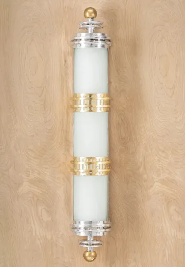 Mid Century Tall Glass Wall Sconce