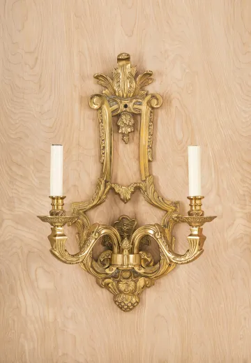 Ornate Two Candle Wall Sconce
