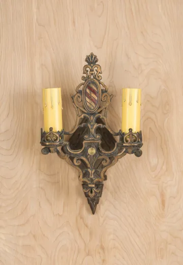 Gothic Two Candle Wall Sconce